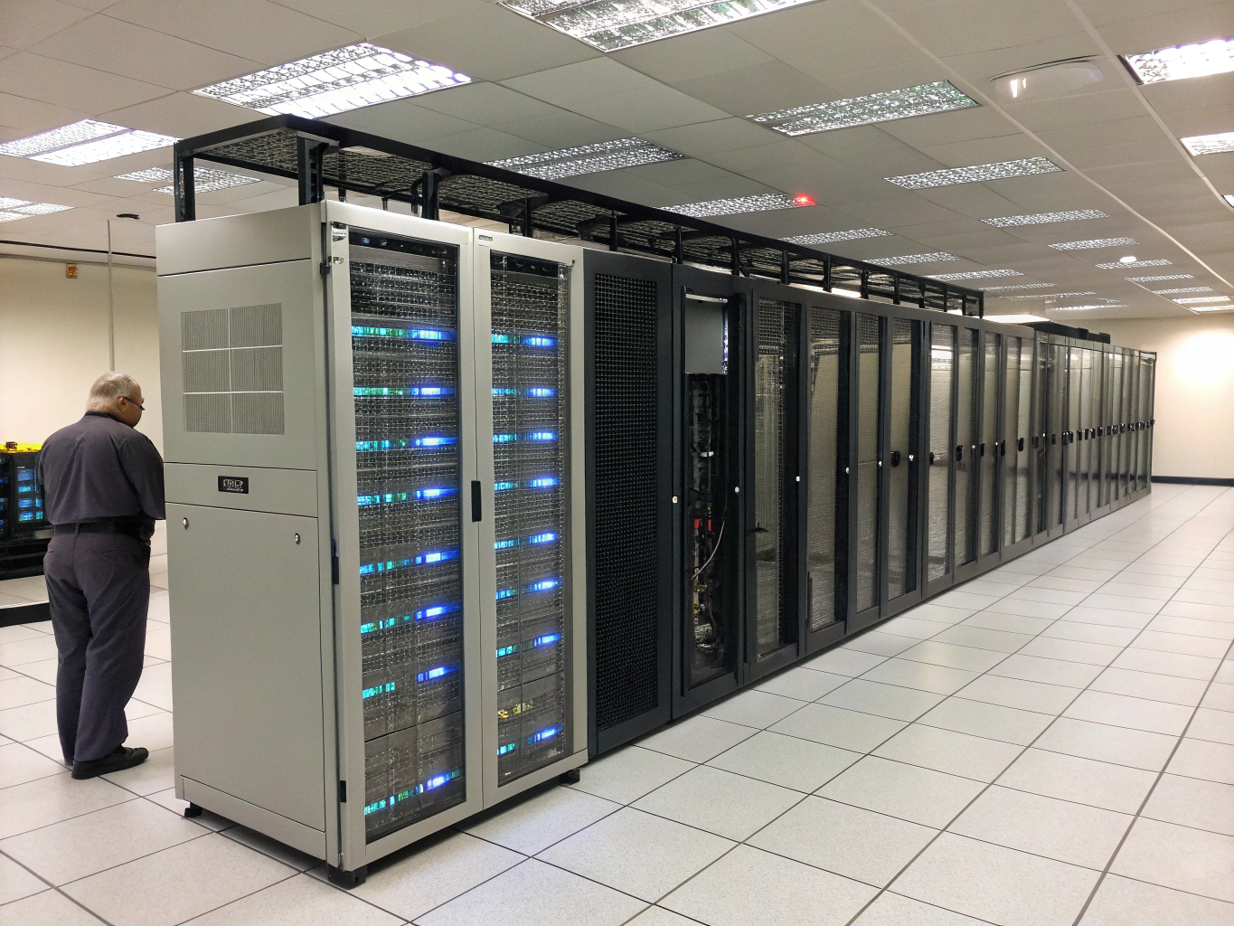 Data center raised floor and power distribution unit removal