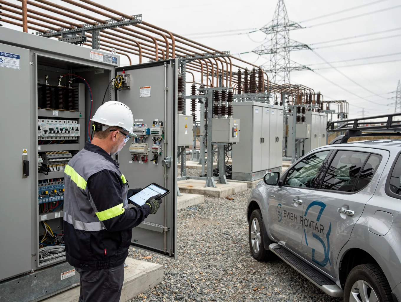 High-voltage electrical switchgear decommissioning site